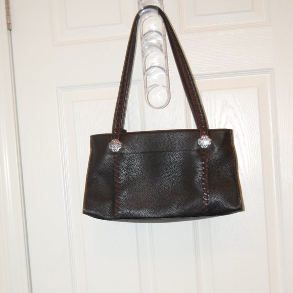 BRIGHTON Women's Black/Brown Leather Shoulder Bag - Picture 4 of 15